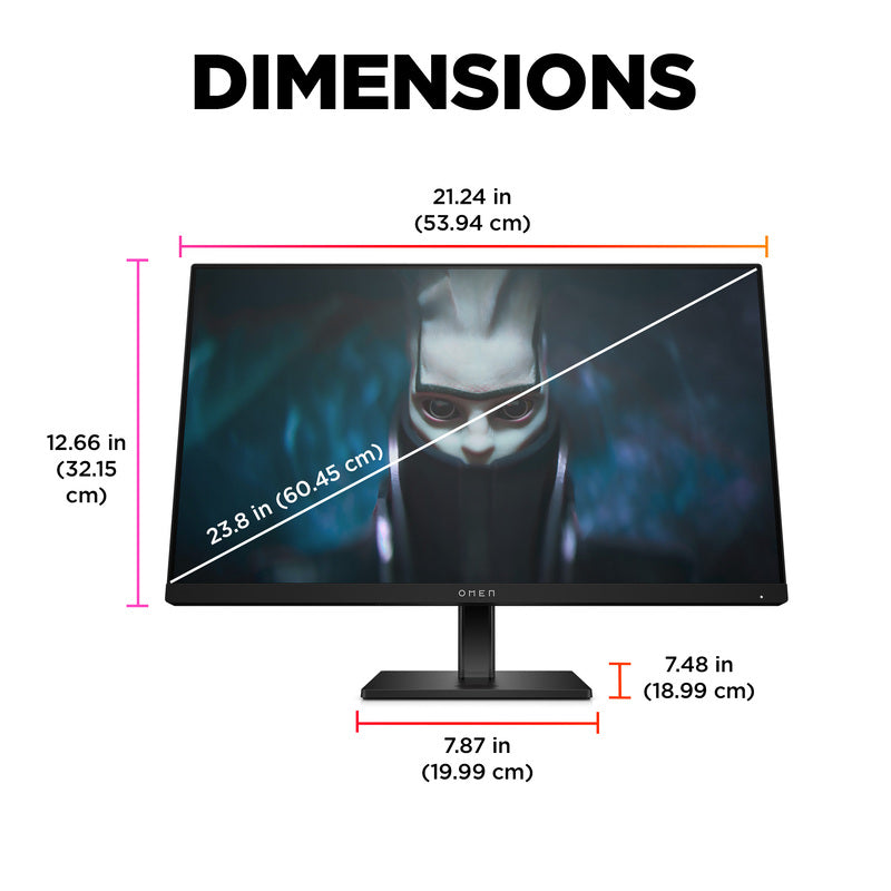 OMEN by HP 23.8 inch FHD 165Hz Gaming Monitor - OMEN 24 - Image 6