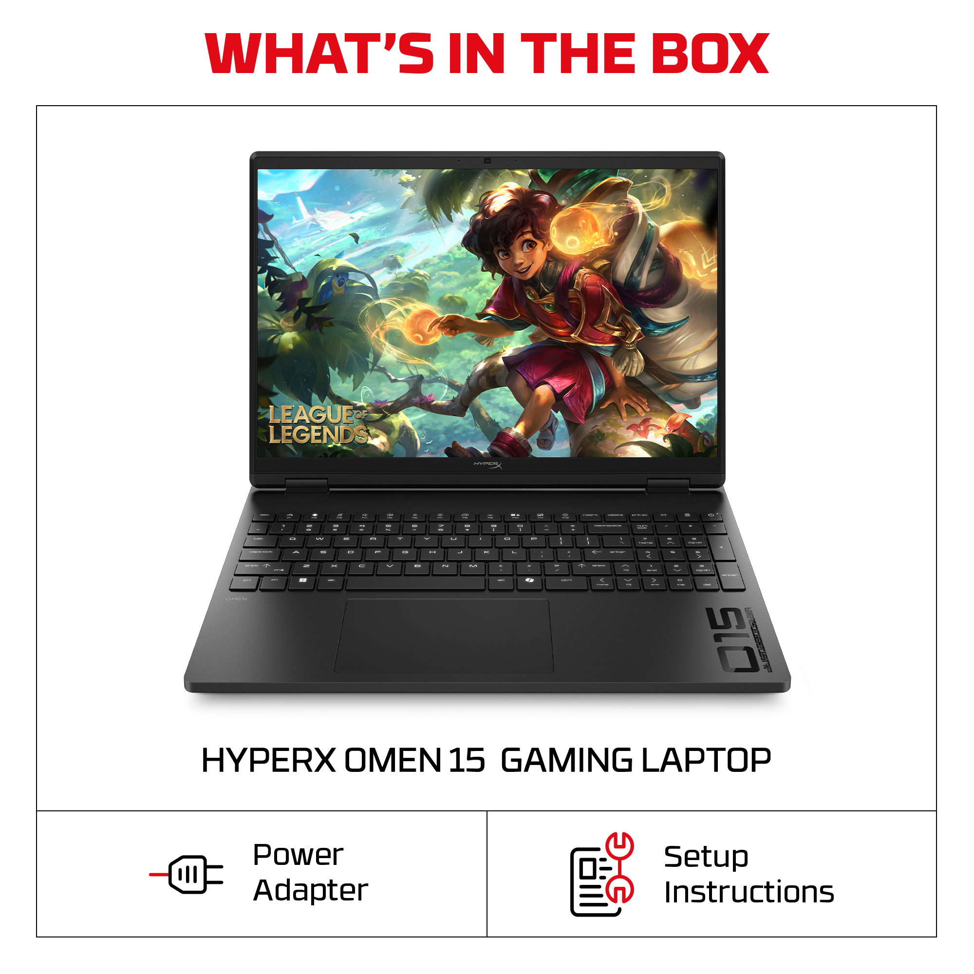 HyperX OMEN 15 inch Gaming Laptop PC 15. Windows 11 Home. 15.3. AMD Ryzen™ 7. 16GB RAM. 1TB SSD. NVIDIA® GeForce RTX™ 5060. 2.5K. Shadow black - Image 6